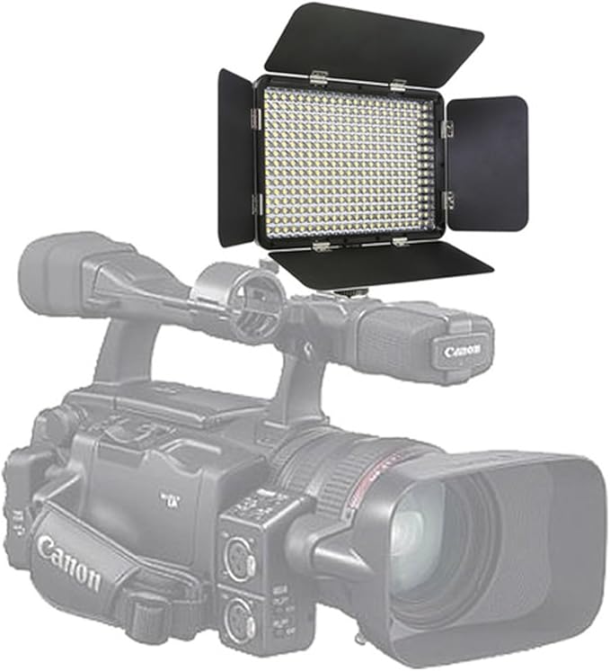 Vidpro LED-330X Photo and Video Light Kit - On Camera Panel LED Light - Adjustable and Dimmable 3200K-5600K Variable Color Light Fits Cameras w/Hot Shoe Includes Rechargeable Battery Diffuser