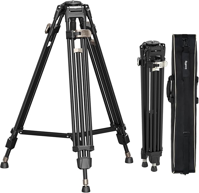 SMALLRIG AD-80 FreeBlazer Heavy-Duty Aluminum Alloy Tripod,71/inch Video Tripod with 75mm Bowl Adapter,One-Step Height Adjustment,Load up to 33lbs,Professional Tripod for DSLR,Camera,Camcorder-4164