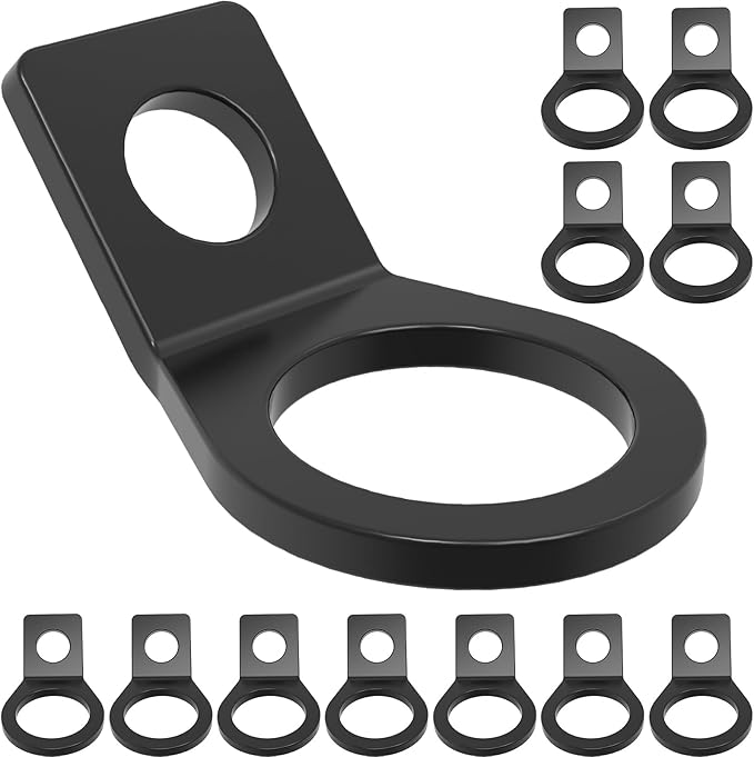 12 Pack Tie Down Strap Rings Tie-Down Anchors Hooks for Mounting in The Garage,Metal Tie Down Anchors Rings for Tiedown Attachment Points for Truck,Trailer,Camper