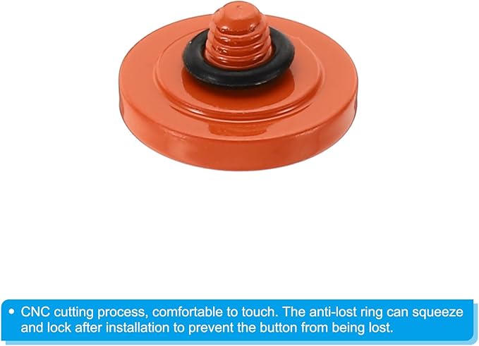 PATIKIL Camera Shutter Button, 5 Pack Soft Shutter Release Button Pure Copper Camera Button Concave Suitable for Nikon for Fujifilm for Leica DSLR/SLR Camera, Orange