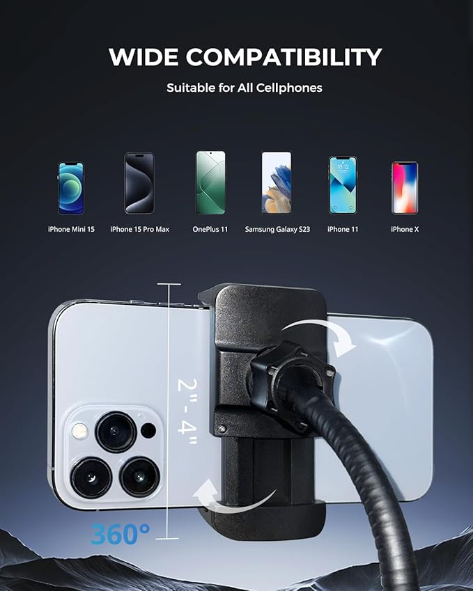 UBeesize 12" Desk Ring Light with Stand & Phone Holder - Adjustable Studio Light for Photography，Zoom Meetings, YouTube, TikTok, Live Streaming