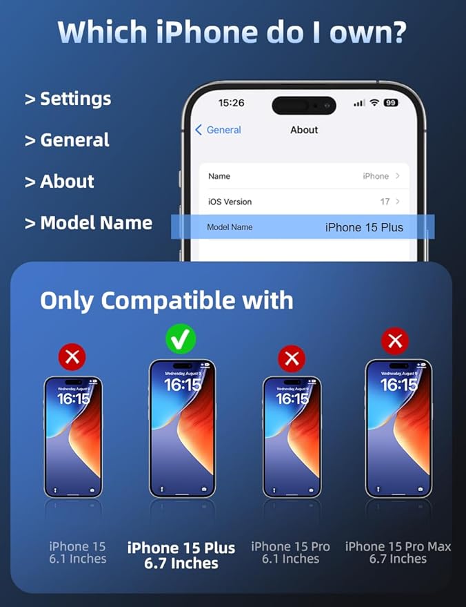 ruwa Screen Protector for iPhone 15 Plus and iPhone 16 Plus [6.7 Inch][2-Pack] Tempered Glass with Easy Installation Frame, HD Clear,Anti-Scratch,Full Coverage