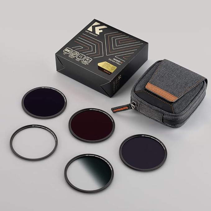 K&F CONCEPT 95mm Magnetic GND8 ND8 ND64 ND1000 Magnetic Basic Ring Camera Lens Filters Kit (5 Pack) -Optical Glass Neutral Density Filters Kit with 28 Multi-Layer Coated (Nano-X Series)