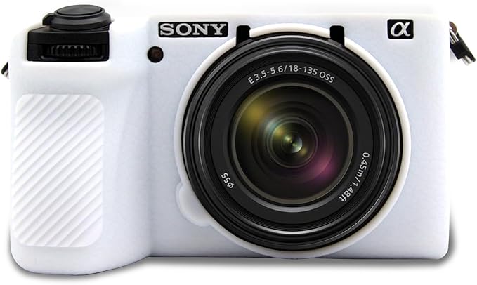 Easy Hood Camera Case for Sony Alpha 6700, Soft Silicone Protective Cover a6700 DSLR Camera Anti-Scratch Slim Fit Body Skin Protector Housing Sleeve for Sony A6700 Mirrorless Camera White