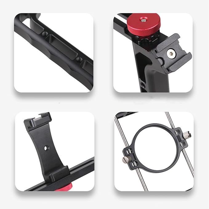 Smartphone Video Rigs Phone Cage for Cinematic Creation Live Streaming Durability Aluminum Vlog Expanding Frame Mobile Filmmaking Rigs