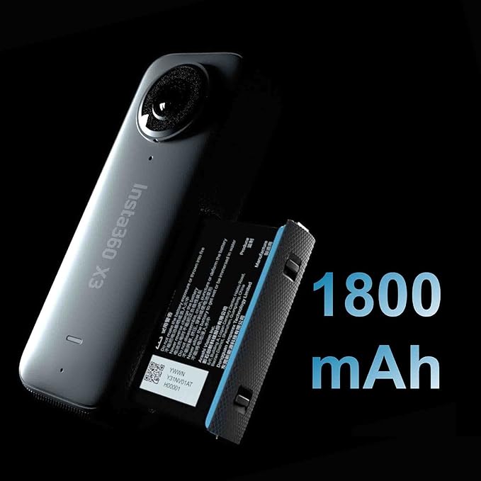 Insta360 X3 Tripod Selfie Stick Bundle- Waterproof 360 Action Camera with 1/2" 48MP Sensors, 5.7K 360 HDR Video, 72MP 360 Photo, 2.29" Touchscreen, AI Editing |Bundle Includes 2-in-1&256GB