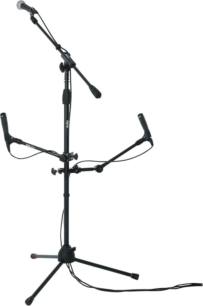 Gator Frameworks Adjustable Clamp-On Angled Mini Interlocking Design, 9" Boom Arm (GFW-MIC-CLMPBM9)