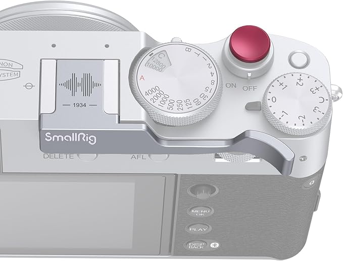 SmallRig Thumb Grip with Hot Shoe Cover for FUJIFILM X100VI / X100V (Silver)