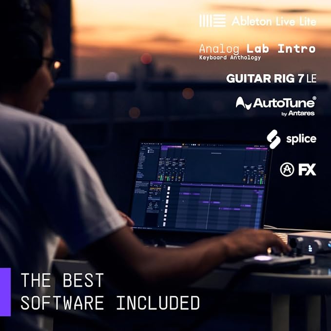 Arturia - MiniFuse 2 - Compact USB Audio & MIDI Interface with Creative Software for Recording, Production, Podcasting, Guitar - Black