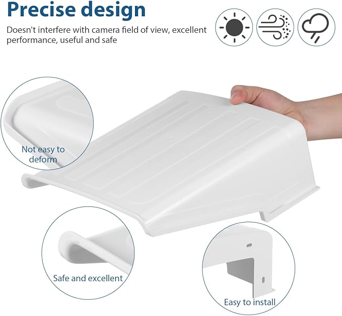 Angoily Outdoor Security Camera Cover Rainproof Sun Shield 10.6 Inch Weather Protector for Floodlight and Dome Cameras