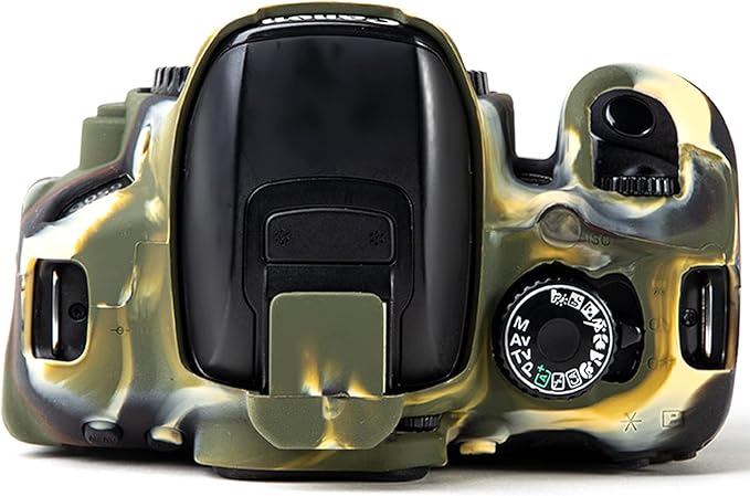 Professional Secure Silicone Camera Cover Housing Rubber Protective Body Skin Bag for Canon EOS 600D 650D 700D DSLR Camera Case (Army Green)