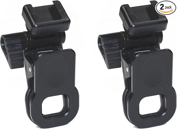 2 Pack LED Video Light Clips Holder with Cold Shoe Mount Portable Photography Lighting Clip on Clamp for Magnetic RGB Camera Lights Panel Rechargeable Soft Light Vlogging Tablet Laptop Display