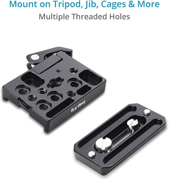 PROAIM SnapRig Quick Release Plate with Base & Plate Set. Mount on Tripod, Jib, Cages with Multiple Threaded Holes. for DSLR Cameras & Rigs. (QR207)