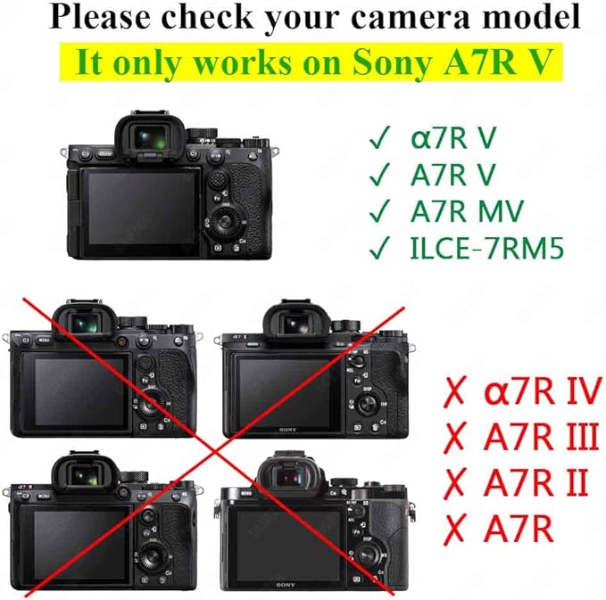 ULBTER Screen Protector for Sony Alpha A7V A7 V A7R V 7R V A7RV A7M5 Camera & Hot Shoe Cover, 0.3mm 9H Hardness Tempered Glass Cover Anti-Scrach Anti-Fingerprint Anti-Bubble [3 Pack]