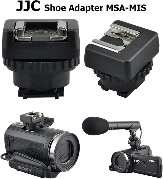 JJC MSA-MIS Sony Multi-Interface Shoe MIS to Universal Cold Shoe Adapter, MIS Shoe Adapter, fits Sony HDR-PJ350BDL HDR-CX900/B PJ810E HDR-PJ810/B PJ790VE HDR-PJ790E HDR-PJ780VE