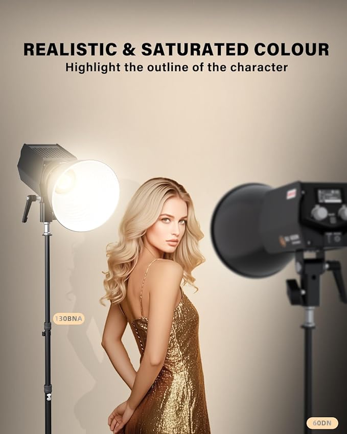 IFOOTAGE LED Video Light 70W SL1 60DN Daylight Photography Lighting,5600k Continuous Output Lighting,Portable Video Lighting for Video Recording,Studio,App Control,with Carry Bag