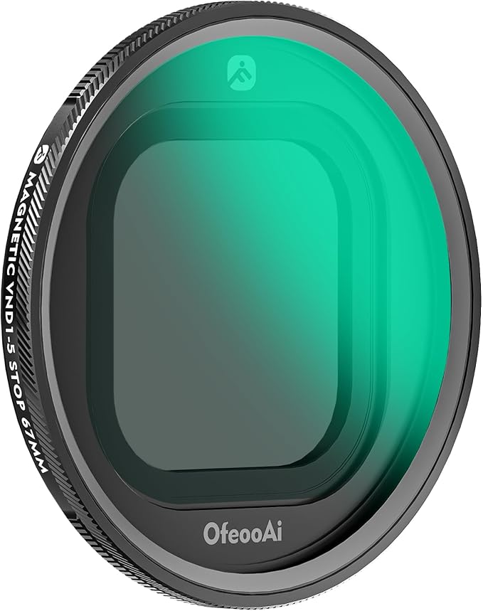 Magnetic 67mm Variable ND Filter (1–5 Stop) for Smartphone, Compatible with iPhone 17 Pro/Pro Max, Adjustable ND Lens for Video,Perfect for Maintaining Cinematic Shutter Speed in Changing Light.