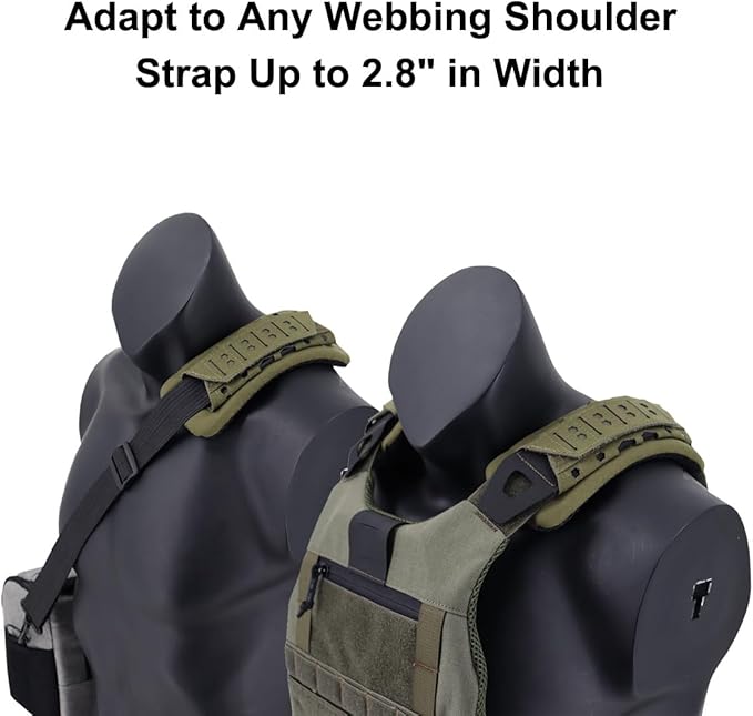 2 Pcs Tactical Vest Shoulder Strap Pads Backpack Breathable Mesh Cushion Pad