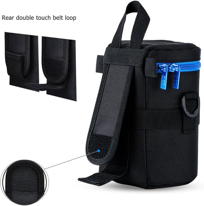 JJC Deluxe Lens Case Pouch Bag for Canon EF 24-70mm f2.8L USM/EF 50mm f1.2L USM/EF 85mm f1.2L II USM, Tamron SP 70-300mm f4-5.6 A005, Sigma APO DG 70-300mm f4-5.6 & More Lens below 3.9" x 6.5"(D x L)