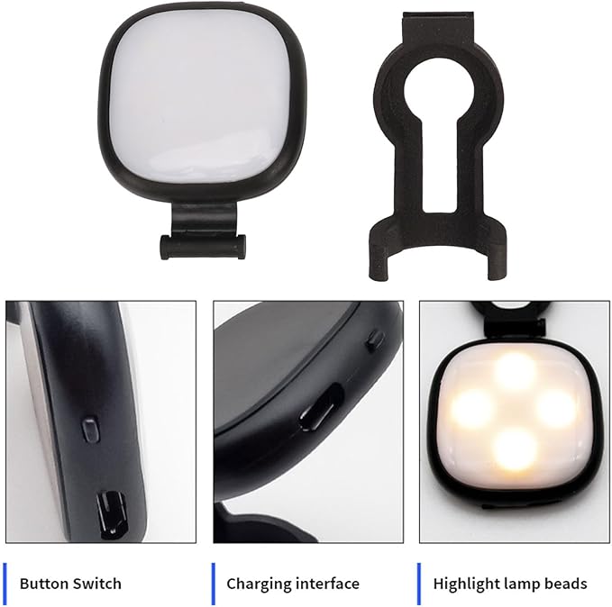 LED Video Light for Osmo Pocket 3, Fill Light Vlog Selfie Light with Bracket, Portable Photography Lighting for Osmo Pocket 3 Camera Tripod Phone