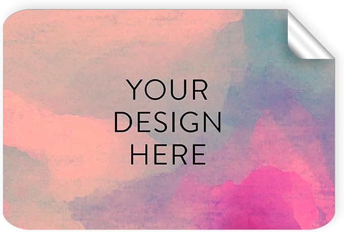 100 Custom Vinyl Stickers - Upload Your own Image, Text, Design, Logo - Personalized Logo Labels for Handmade, Packaging, Bottle, Jars, Candle, Brand Stickers (Rose, 6x4)