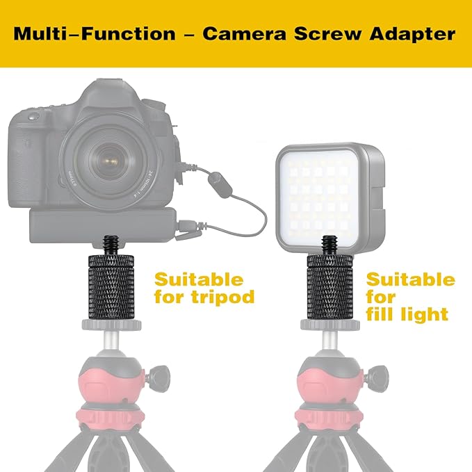 8 Pieces 1/4" & 3/8" Camera Screw Adapter Set Camera Tripod Adapter Cameras Mount Screw for DSLR Flash & Light Stand Mounts Monopod Quick Release Plate
