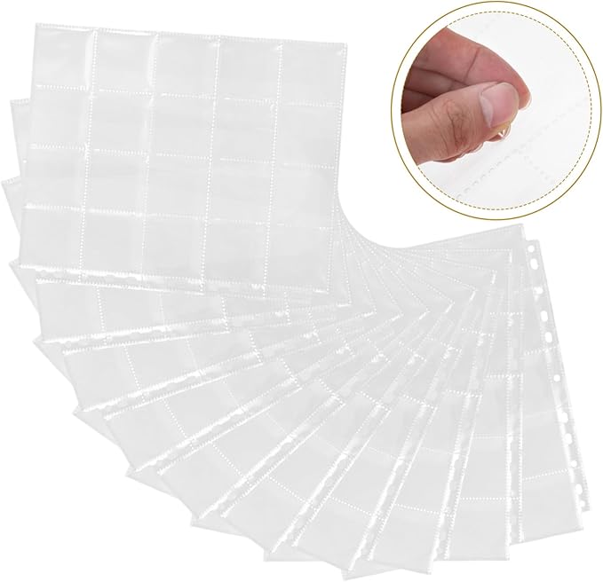 VILLCASE 30pcs Film Negative Holders Binder Pages Acid Film Negative Storage Bags for Organizing and Protecting for Photographers and Collectors