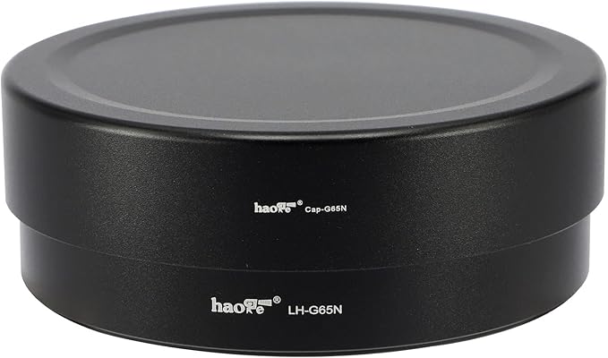 Haoge LH-G65N Bayonet Square Metal Lens Hood for Fujifilm Fuji Fujinon GF 63mm F2.8 R WR and GF 45mm F2.8 R WR Lens Shade with Metal Cap on GFX100S GFX50S GFX50R Camera