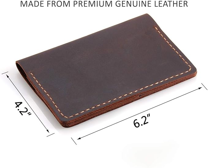 Robrasim Leather Journal Cover for Field Notes, Notebook Cover for Moleskine Cahier, Handmade Vintage Leather Cover for 3.5" x 5.5" Notebooks, Coffee