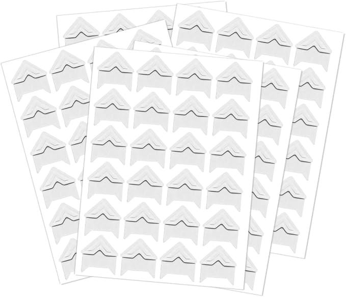 120 Pack Photo Corners Self-Adhesive, Picture Corner Stickers for Scrapbooking, Guestbook, Memory Scrapbook (White)