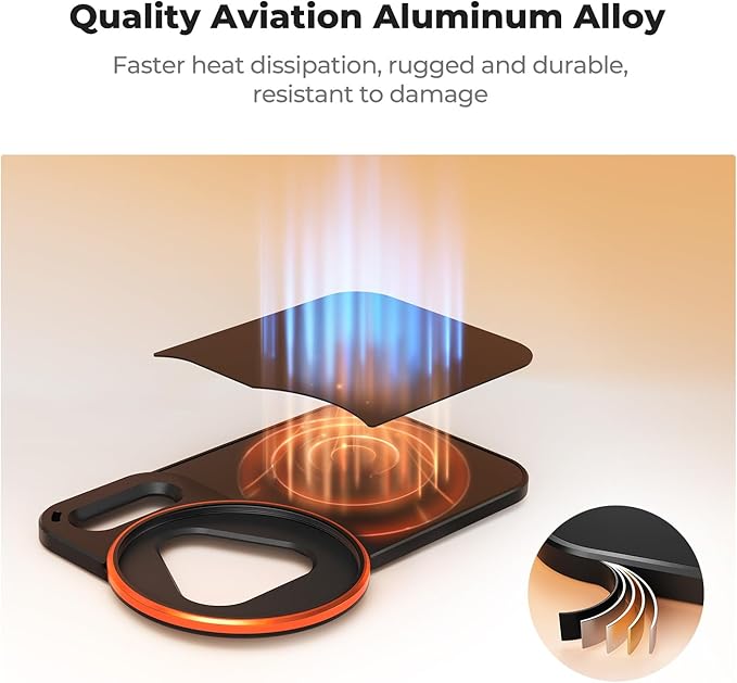 K&F CONCEPT Double-Sided Magnetic Lens Filter Mount Adapter, Compatible with iPhone 17 Pro and 58mm Threaded Filters, iPhone Filter Mount (Filter Not Included)