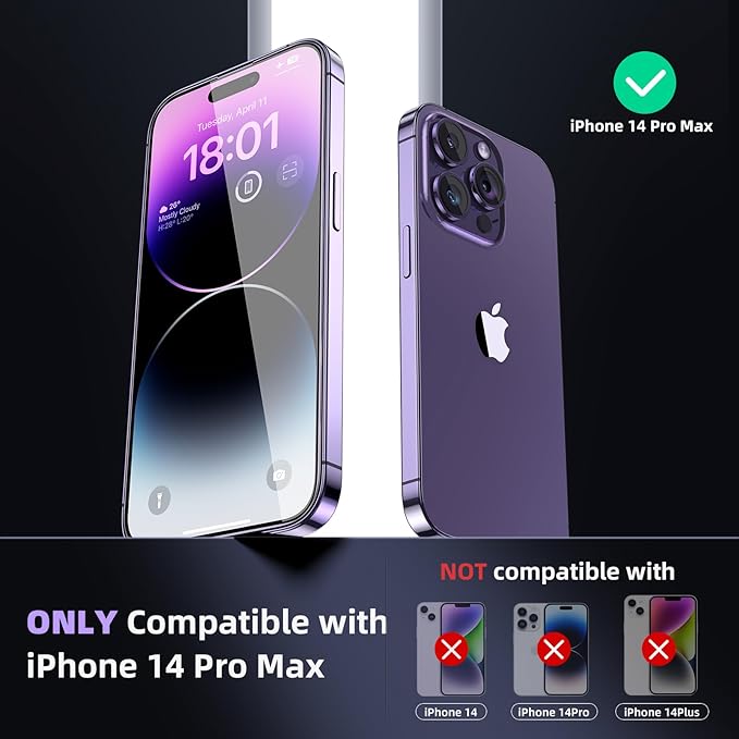 RUWA Screen Protector for iPhone 14 Pro Max [6.7 Inch][3-Pack]