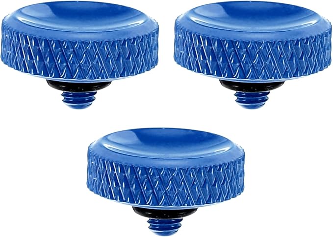 PATIKIL Camera Shutter Button, 3 Pack Soft Shutter Release Button Pure Copper Camera Button Carved Suitable for Nikon for Fujifilm for Leica DSLR/SLR Camera, Blue