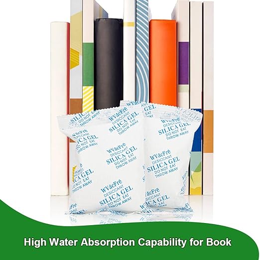 20 Gram(50Packs) Food Grade Moisture Absorber Silica Gel Desiccant Packets for Storage,Desiccant Beads Silica Gel Packs for Moisture Control
