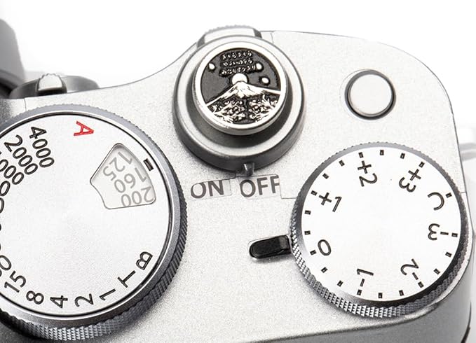 Falling Cherry Blossoms Camera Metal Shutter Decorative Button for Fujifilm X100VI X-M5 X-E5 X-Half X-T4 X-T3 for Nikon zf zfc (Aluminum Alloy-Shutter Decorative Button)