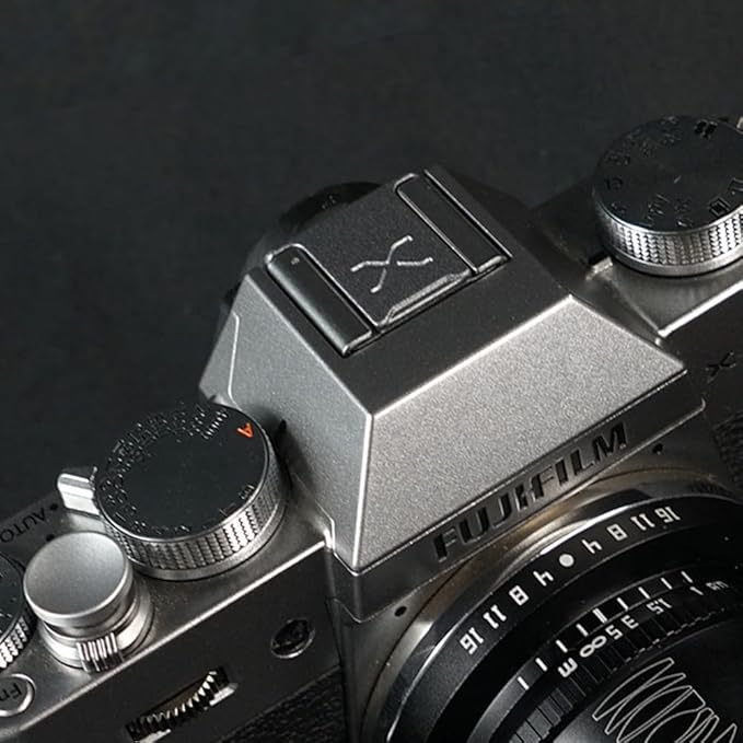 1pcs Aluminum Alloy Camera Hot Shoe Cover Cap Protector for Fuji X Fujifilm GFX Mount Camera (Grey with Grey)