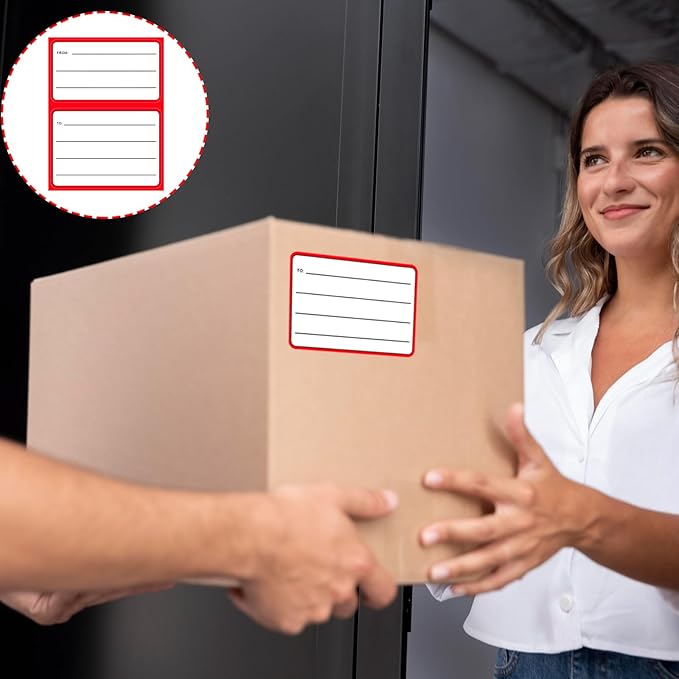 50 Sheets Address Labels, 3.5 x 4.5 Inch to/from Address Mailing Labels, Self-Adhesive Blank Handwriting to/from Address Tags Sticker for Mailing Boxes, Envelopes, Shipping Labels