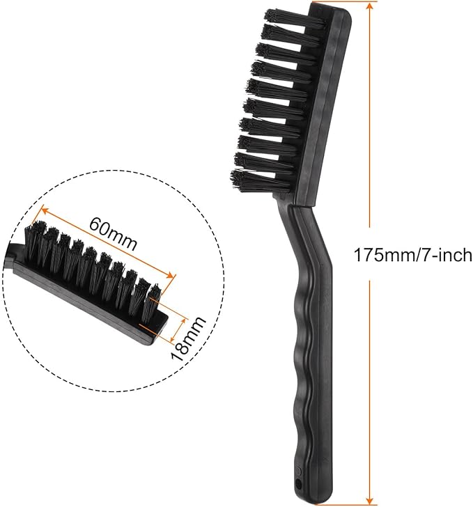 HARFINGTON 5pcs Anti-Static Cleaning Brush 18x60mm PV Plastic Conductive Bristles Anti Static ESD Brushes for Clean PCB Laptop Keyboard Fan and Other Electronic Devices
