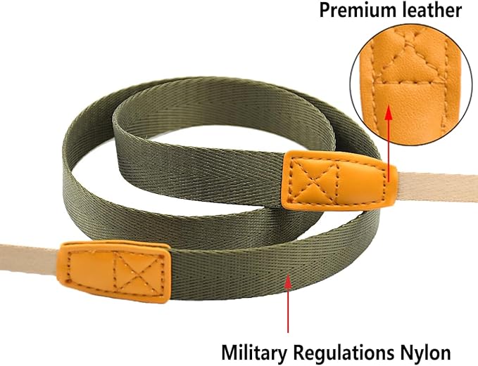 Camera Strap Camera Neck Strap with Quick-release Buckles for Mirrorless Camera.（Army Green）