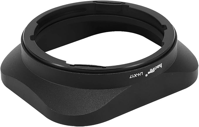 Haoge LH-X17 Bayonet Square Metal Lens Hood for Fujifilm Fuji Fujinon XF 16mm F2.8 R WR XF16mmF2.8 Lens on X-Pro2 X-Pro1 X-T2 X-T1 X-T20 X-T10 X-E2S X-A5 X-A20 X-E3 X-H1