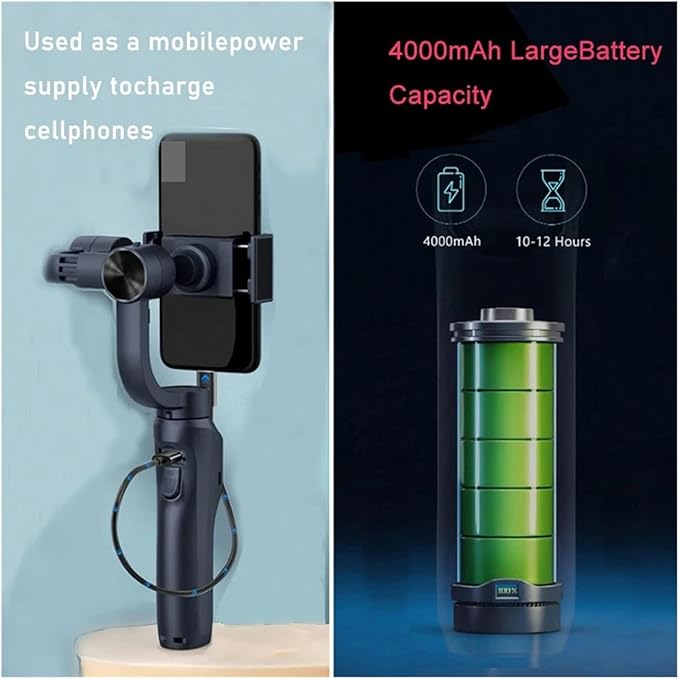 Handheld 3-axis Mobile Gimbal Handy Stabilizer，Compatible for Cell Phone Holder Real-time Tracking Stabilizzatore Smartphone Selfie(F10pro Set)