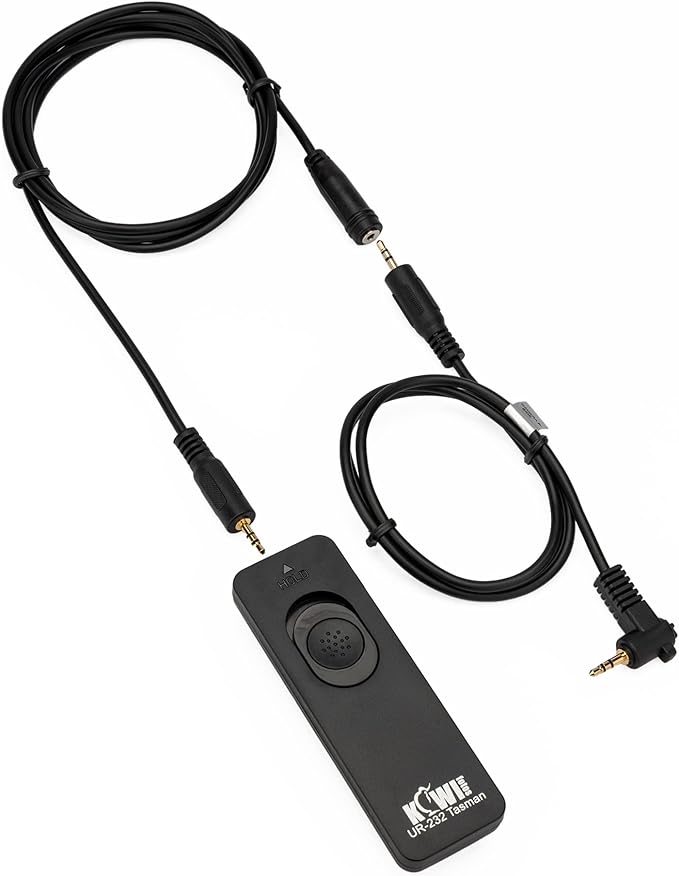 Kiwifotos RS-60E3 Remote Switch Shutter Release Cord for Canon EOS Rebel T6 T7 T5 EOS R50V R6 Mark III II R6 R7 R8 R10 R100 RP T8i T7i T6s T6i T5i T4i SL3 SL2 90D 80D 70D 77D M5 M6 Mark II SX70 & More