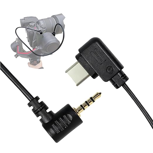 Camera Shutter Release Cable USB-C to TRRS 2.5mm USB for DJI Ronin-SC/RS2/RSC2/RS3/RS3 Pro/PS3 Mini/RS4/RS4 Pro Stabilizer,for Panasonic GH6 S5M2X G9 S5 S1H Camera RSS Upwards Control Cable 33CM