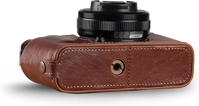 MegaGear Ever Ready Genuine Leather Camera Half Case Compatible with Fujifilm X Series X-E4,Brown,MG1982