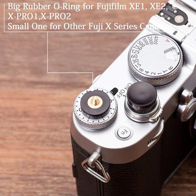 VKO Wood Soft Shutter Release Button,Delicate Camera Shutter Button 12mm Concave Surface Black(Wood Grain Random)