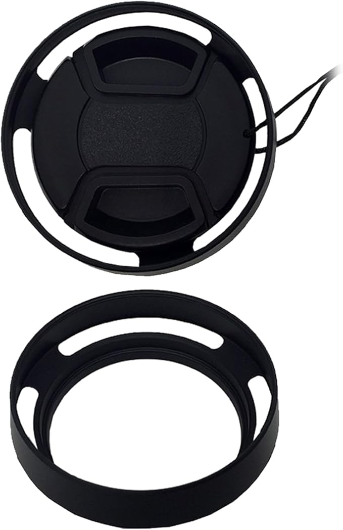 Lens Hood Sunshade Metal Vented Camera Sun Blocker Reduce Reflection 37mm 40.5mm 43mm 46mm 49mm 52mm Screw-in, 46mm,silver