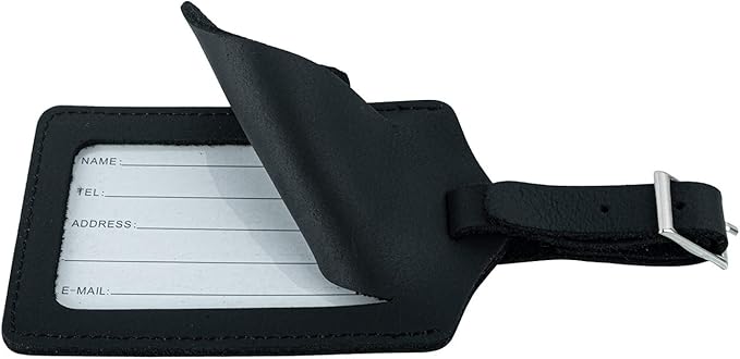 Genuine Leather Luggage Tags & Bag Tags 2 Pieces Set