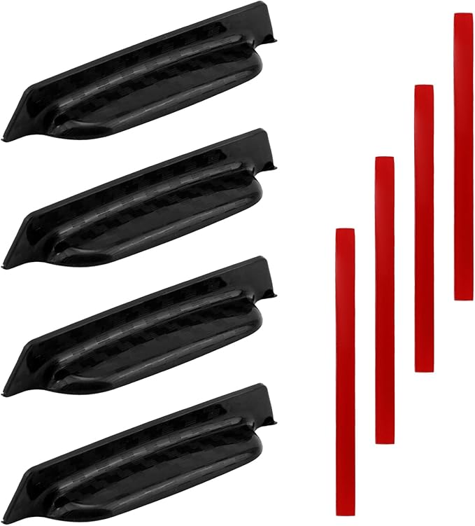 4pcs Car Rear View Camera Anti-Rain Cover, 2.95x0.49x0.46in/7.5x1.25x1.16cm Durable ABS Material Rear View Backup Camera Cover for Automotive Exterior Accessories(Black)