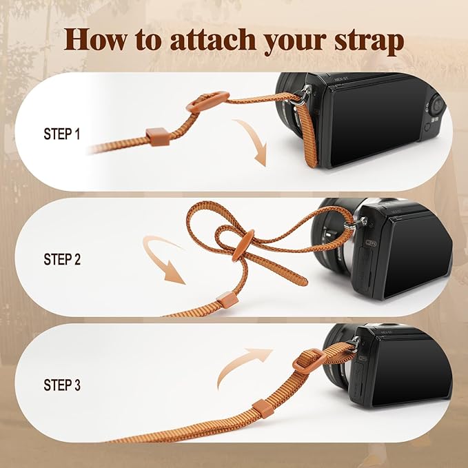1.8”Wide Camera Strap, Fashionable PU Leather Camera Strap for Sony/Nikon/Canon/Minolta/Panasonic/SLR/DSLR Cameras