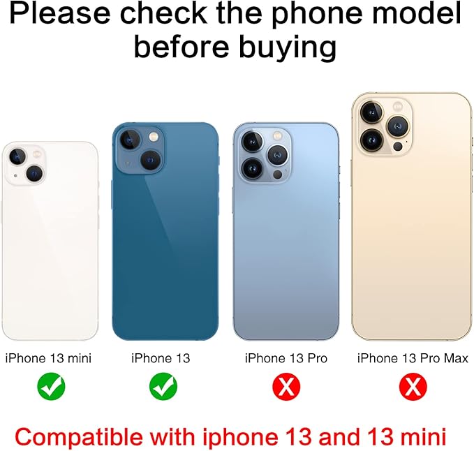 ASDAWN Back Rear Camera Lens Glass Replacement for iPhone 13 6.1 inch and 13 Mini 5.4 inch with Pre-Installed Adhesive, Back Lens Glass with Installation Manual + Repair Tool Set